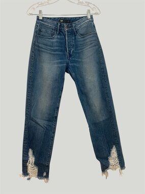 3x1 NYC Higher Ground Rushmore Boyfriend High Waist raw ankle jeans 25 - 26